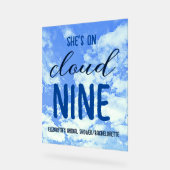 Sie ist auf Cloud Nine! Brautparty/Bachelorette Acrylschild (Winkel)
