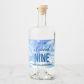 Sie ist auf Cloud Nine! Brautparty/Bachelorette Alkoholflaschenetikett (Vorderseite)