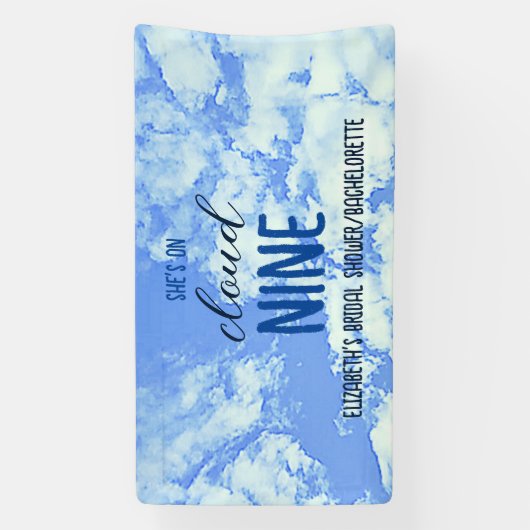 Sie ist auf Cloud Nine! Brautparty/Bachelorette Banner (Vertikal)