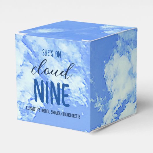 Sie ist auf Cloud Nine! Brautparty/Bachelorette Geschenkschachtel (Vorderseite)