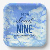 Sie ist auf Cloud Nine! Brautparty/Bachelorette Pappteller (Vorderseite)