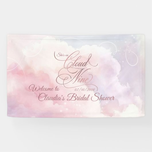 Sie ist auf Cloud Nine Brautparty Banner (Horizontal)