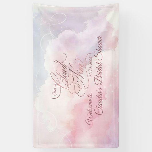 Sie ist auf Cloud Nine Brautparty Banner (Vertikal)