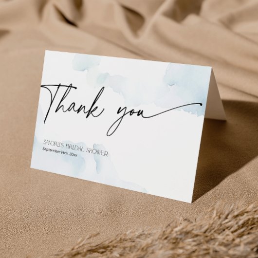 Sie ist auf Cloud Nine Brautparty Dusty Blue Dankeskarte