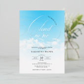 Sie ist auf Cloud Nine Brautparty Foil Einladung (Stehend vorne)