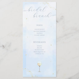 Sie ist auf Cloud Nine Brautparty Menu Menükarte