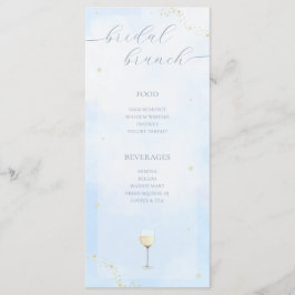 Sie ist auf Cloud Nine Brautparty Menu Menükarte