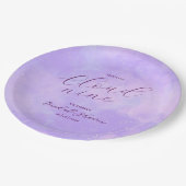 Sie ist auf Cloud Nine Brautparty Pappteller (Schrägansicht)