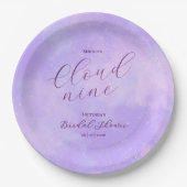 Sie ist auf Cloud Nine Brautparty Pappteller (Vorderseite)