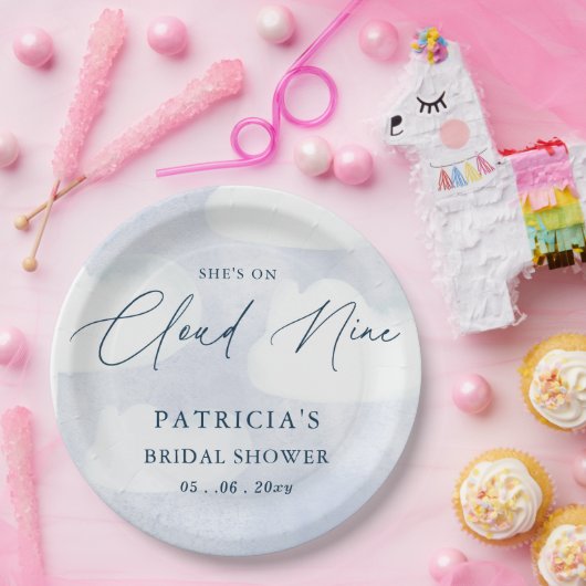 Sie ist auf Cloud Nine Brautparty Pappteller (Party)