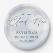 Sie ist auf Cloud Nine Brautparty Pappteller (Vorderseite)
