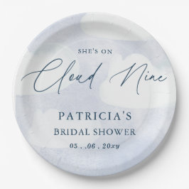 Sie ist auf Cloud Nine Brautparty Pappteller