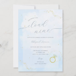 Sie ist auf Cloud Nine Bridal Dusche Einladung