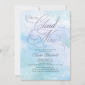 Sie ist auf Cloud Nine Bridal Dusche Einladung (Vorderseite)