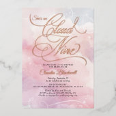 Sie ist auf Cloud Nine Bridal Dusche Einladung (Vorderseite)