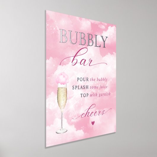 Sie ist auf Cloud Nine Bubbly Bar Foliendrucke (Ablage )