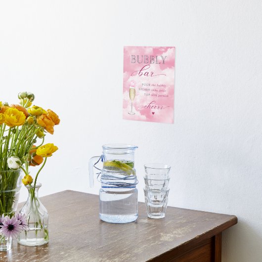 Sie ist auf Cloud Nine Bubbly Bar Foliendrucke (Ablage(Küche))