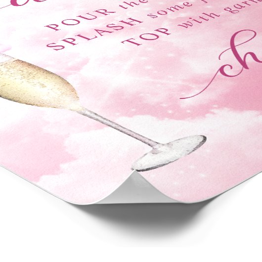Sie ist auf Cloud Nine Bubbly Bar Poster (Ecke)