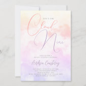 Sie ist auf Cloud Nine Dreamy Pastel Brautparty Einladung (Vorderseite)