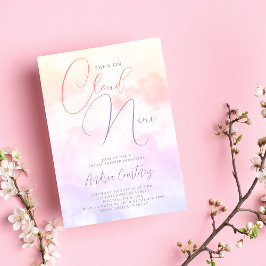 Sie ist auf Cloud Nine Dreamy Pastel Brautparty Einladung