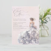 Sie ist auf Cloud Nine Dreamy Pastel Brautparty Einladung (Stehend Vorderseite)