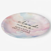 Sie ist auf Cloud Nine Dreamy Stars Brautparty Pappteller (Schrägansicht)