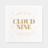 Sie ist auf Cloud Nine Elegant Brautparty Servietten Mit Folie (Vorderseite)