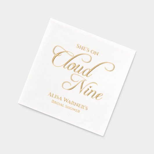 Sie ist auf Cloud Nine Elegant Brautparty Servietten Mit Folie (Links)