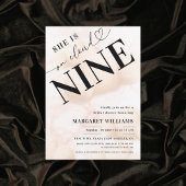 Sie ist auf Cloud Nine Heart Script Brautparty Einladung