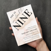 Sie ist auf Cloud Nine Heart Script Brautparty Einladung