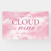 Sie ist auf Cloud Nine Pink Brautparty Banner (Horizontal)