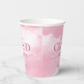 Sie ist auf Cloud Nine Pink Brautparty Pappbecher (Rechts)