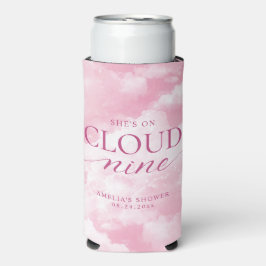 Sie ist auf Cloud Nine Pink Brautparty Selters Dosenkühler
