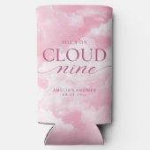 Sie ist auf Cloud Nine Pink Brautparty Selters Dosenkühler (Rückseite)