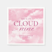 Sie ist auf Cloud Nine Pink Brautparty Serviette (Vorderseite)