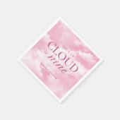 Sie ist auf Cloud Nine Pink Brautparty Serviette (Ecke)
