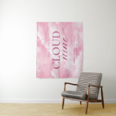 Sie ist auf Cloud Nine Pink Brautparty Tapestry Wandteppich (Beispiel)