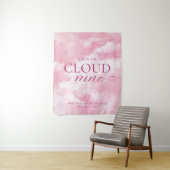 Sie ist auf Cloud Nine Pink Brautparty Wandteppich (Beispiel)