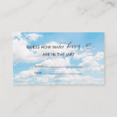 Sie ist auf Cloud Nine, wie viele Kisses Bridal Ga Begleitkarte (Vorderseite)