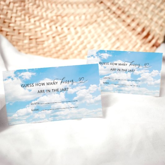 Sie ist auf Cloud Nine, wie viele Kisses Bridal Ga Begleitkarte