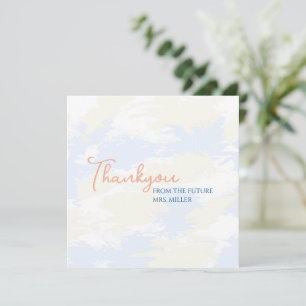Sie ist auf Wolke 9 Minimalistische Babyshower-Ein Dankeskarte