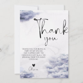 Sie ist auf Wolke neun Brautparty Dankeskarte