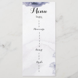 Sie ist auf Wolke neun Brautparty Menükarte