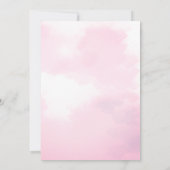 Sie ist auf Wolke neun Brautparty pink und gold Einladung (Rückseite)