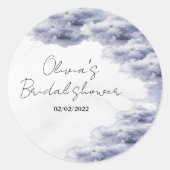 Sie ist auf Wolke neun Brautparty Runder Aufkleber (Vorderseite)