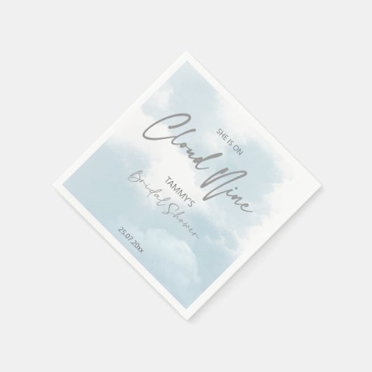 Sie ist auf Wolke neun Brautparty Serviette (Ecke)