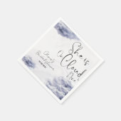 Sie ist auf Wolke neun Brautparty Serviette (Ecke)