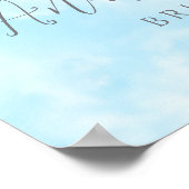 Sie ist auf Wolke Sieben Traumhafte blaue Hochzeit Poster (Ecke)