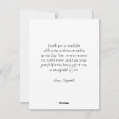 Sie ist aus dem Markt Blumenladen dank Karte (Rückseite)