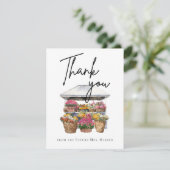 Sie ist aus dem Markt Blumenladen dank Karte (Stehend Vorderseite)